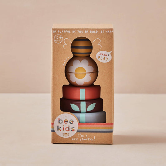 Just Bee Kids Wooden Bee Stacking Toy