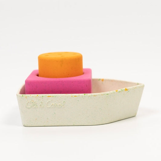 Oli & Carol Upcycled Boat Bath Toy Orange