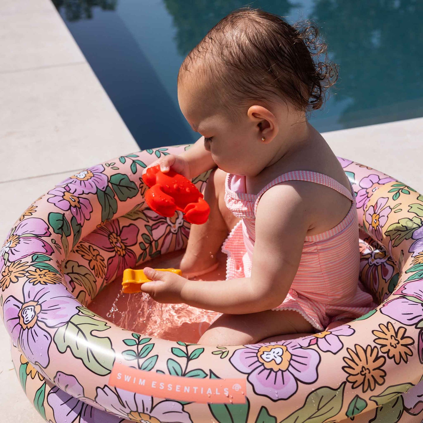 Floral Baby Paddling Pool 0-12 Months | 60cm | Swim Essentials