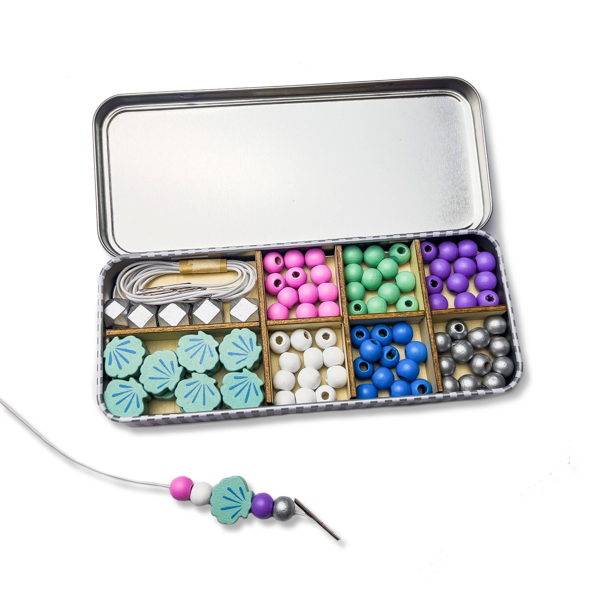 Beading Bracelet Craft Kit – Eco-Friendly Gift Tin
