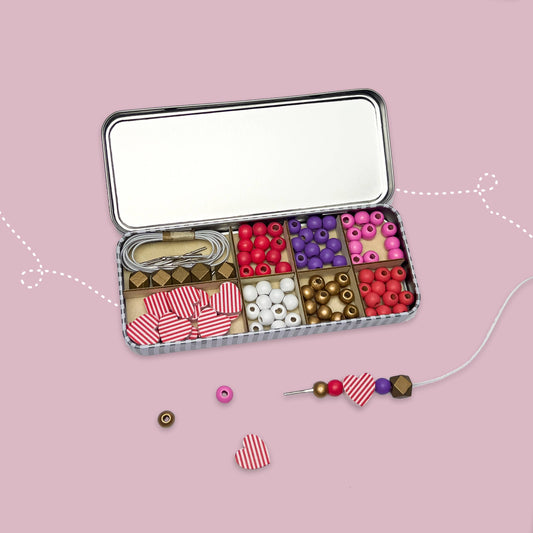 Cotton Twist Love & Hearts Bracelet Bead Kit
