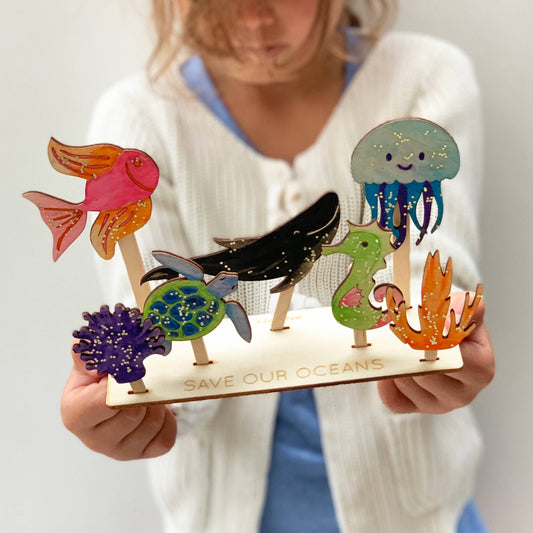 Save Our Oceans Activity Box – Eco-Friendly Marine Life Craft Kit (Ages 3+)