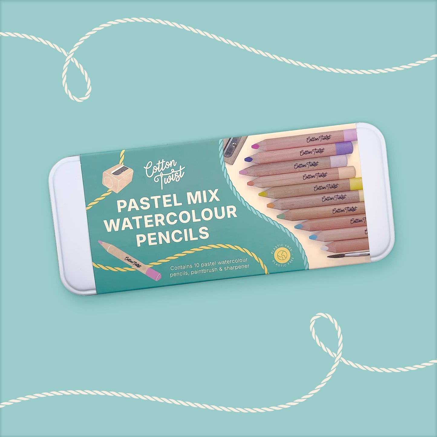 Pastel Watercolour Pencils Tin – Eco-Friendly Creative Set for Ages 3+