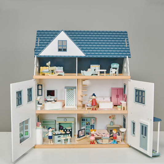 Tender Leaf Toys Dovetail Bundle (Dovetail House, Doll Family, 5 Room Sets)