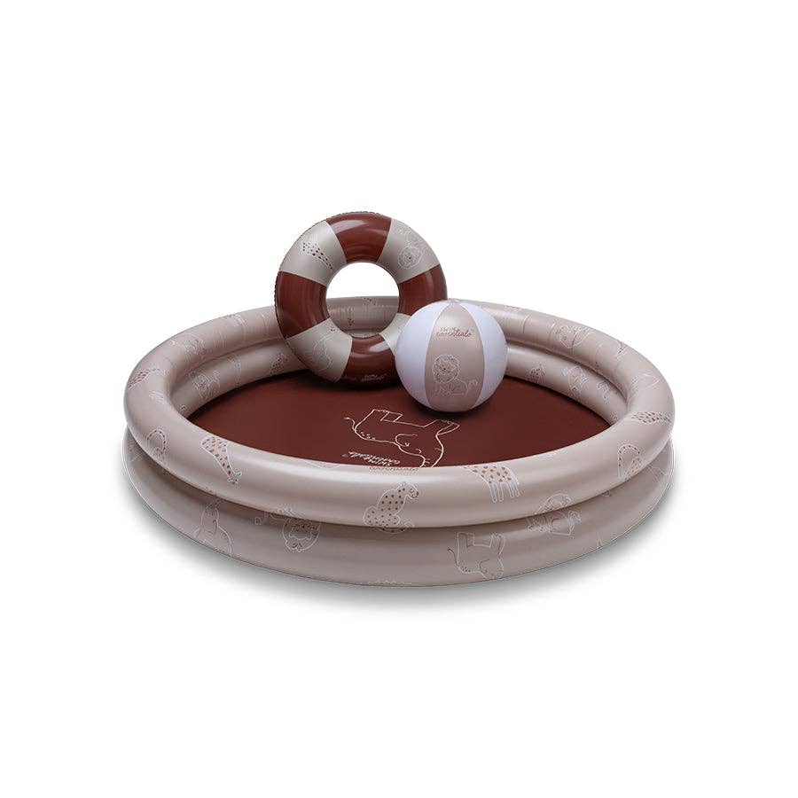 Wild Life Inflatable Play Pool Set | Beige | Swim Essentials