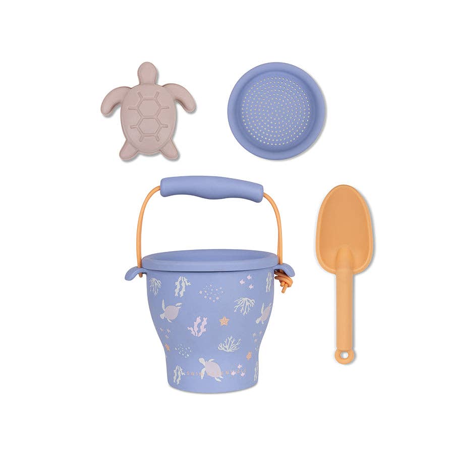 Silicone Beach Bucket Set for Kids | Sea Theme | Swim Essentials