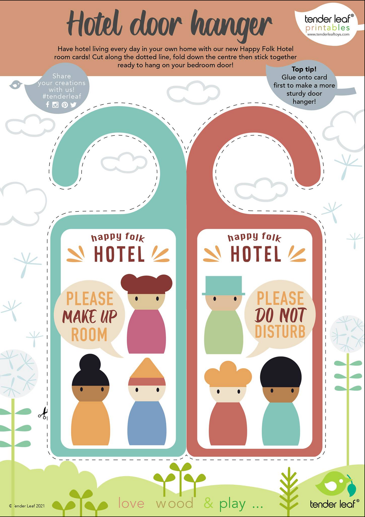 Wooden Happy Folk Hotel Playset | Tender Leaf Toys | Mucky Wolf

