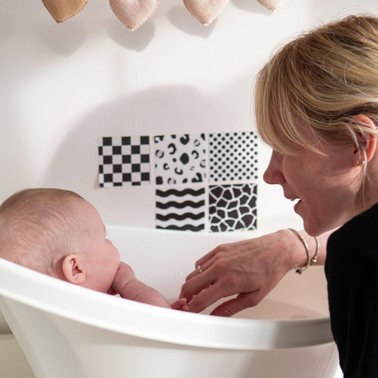 High-Contrast Newborn Sensory Decals | Priya & Peanut