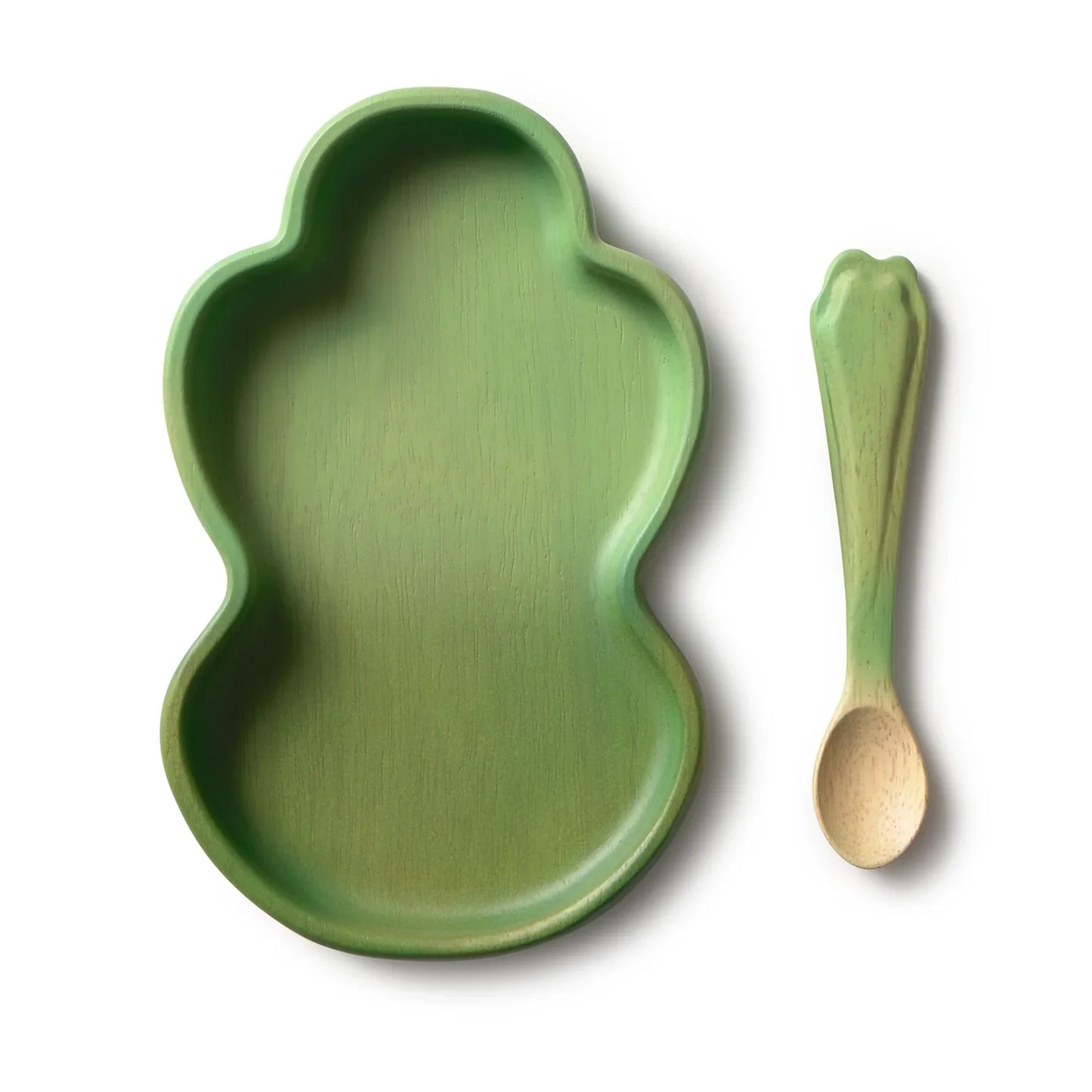 Wooden Baby Plate & Spoon Set | Eco Weaning Tableware – Mucky Wolf