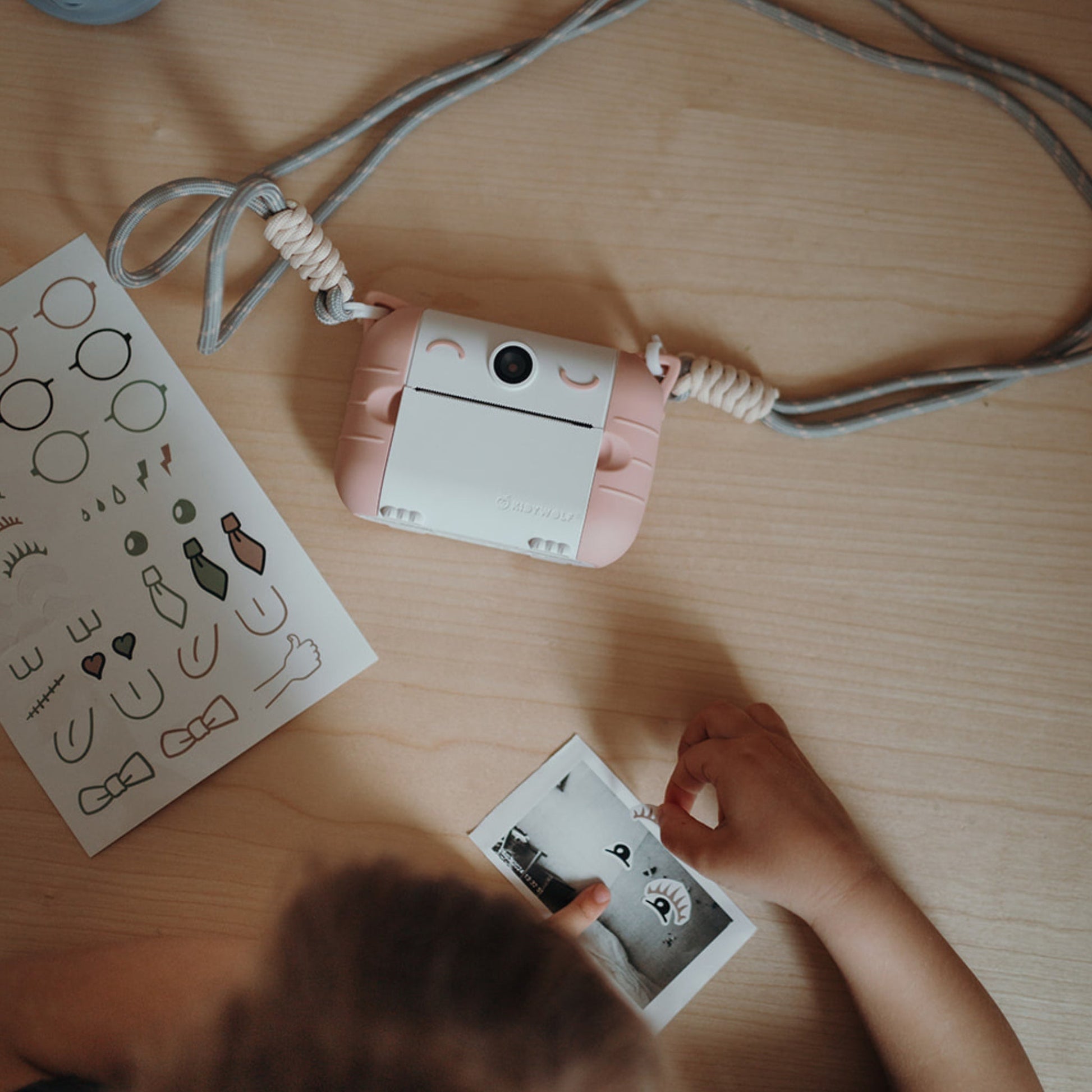 KIDYPRINT Instant Print Camera for Kids | Pink | Ink-Free | Ages 5+