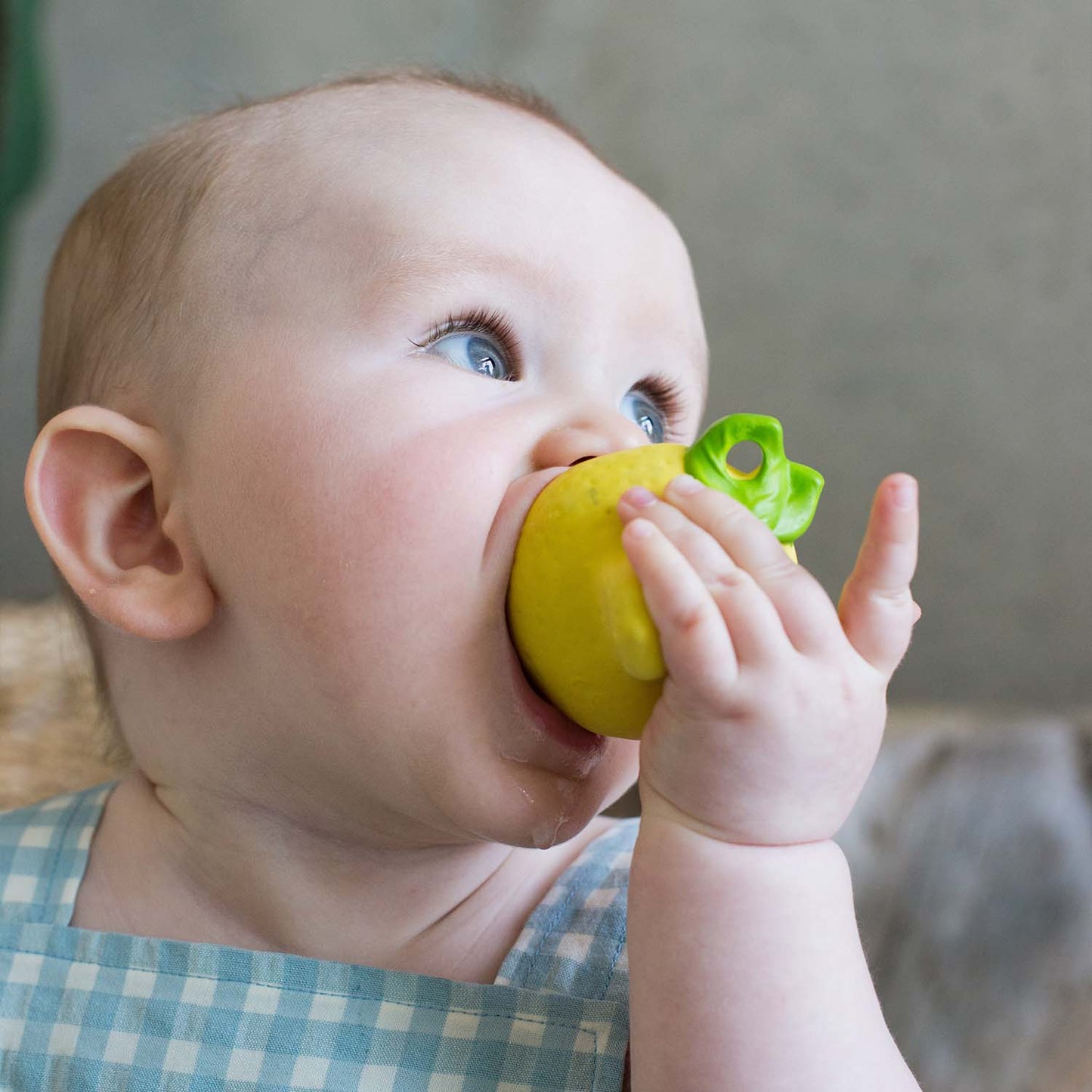 Natural Rubber Lemon Baby Teether | Oli & Carol | Mucky Wolf