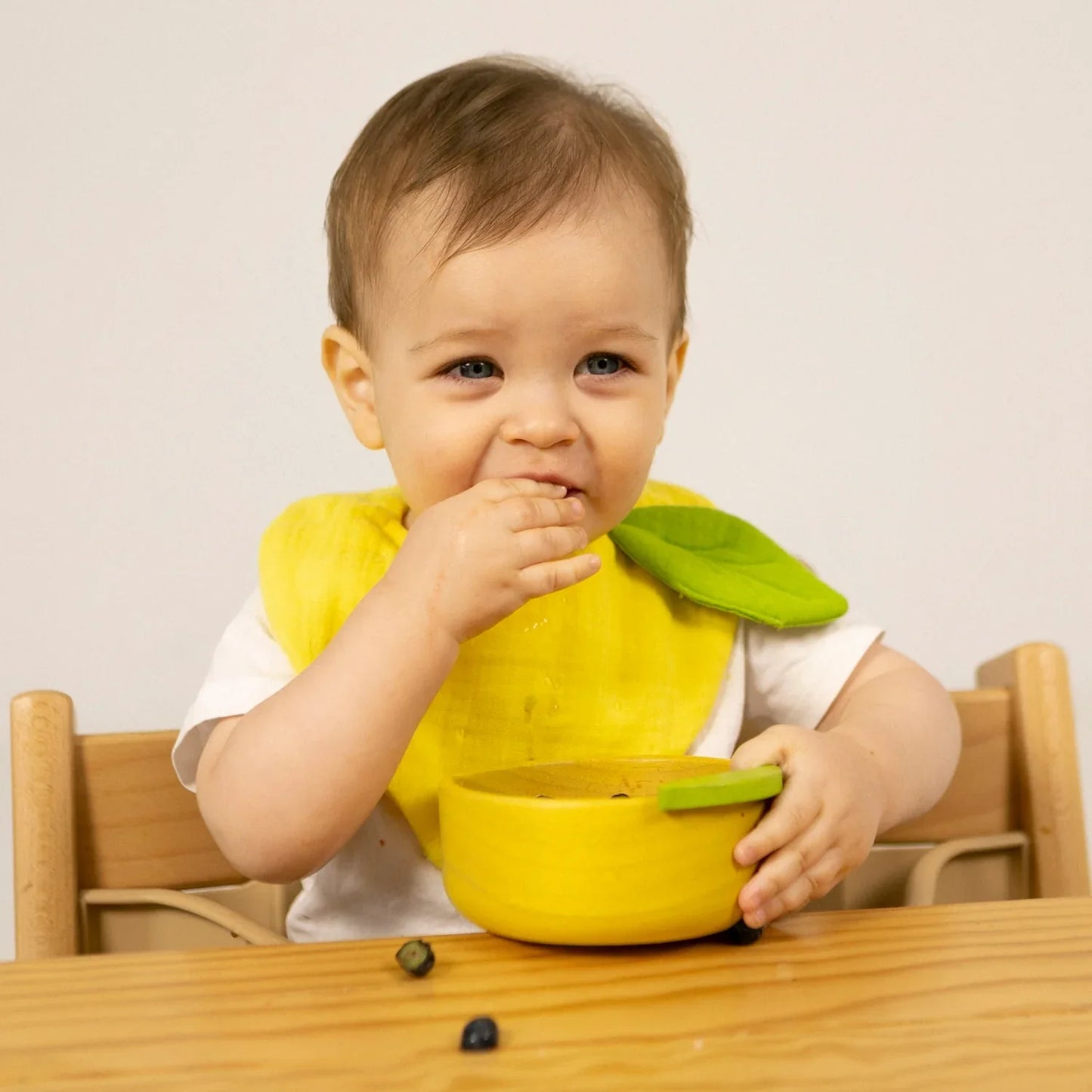 Wooden Baby Bowl & Spoon Set | Lemon Design Weaning Set – Mucky Wolf