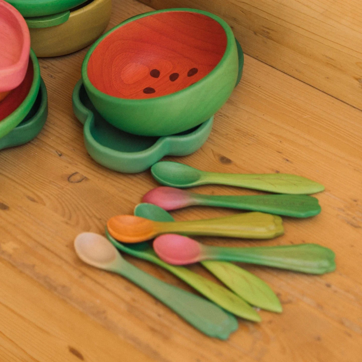 Wooden Baby Weaning Spoon Set | Eco Baby Cutlery – Mucky Wolf
