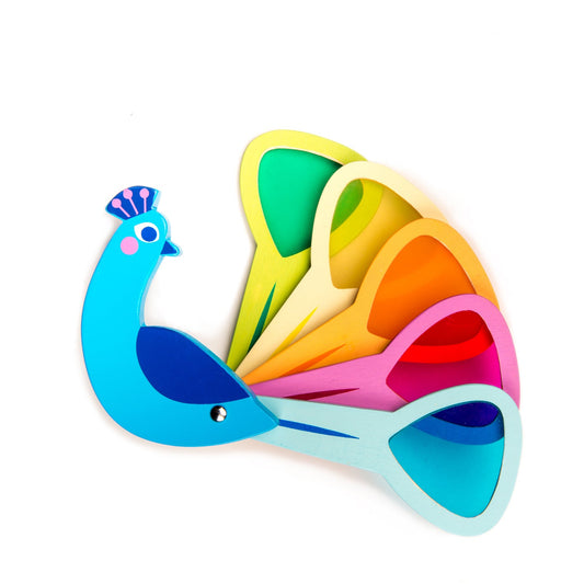 Rainbow Peacock Sensory STEM Toy For Ages 18 Months +