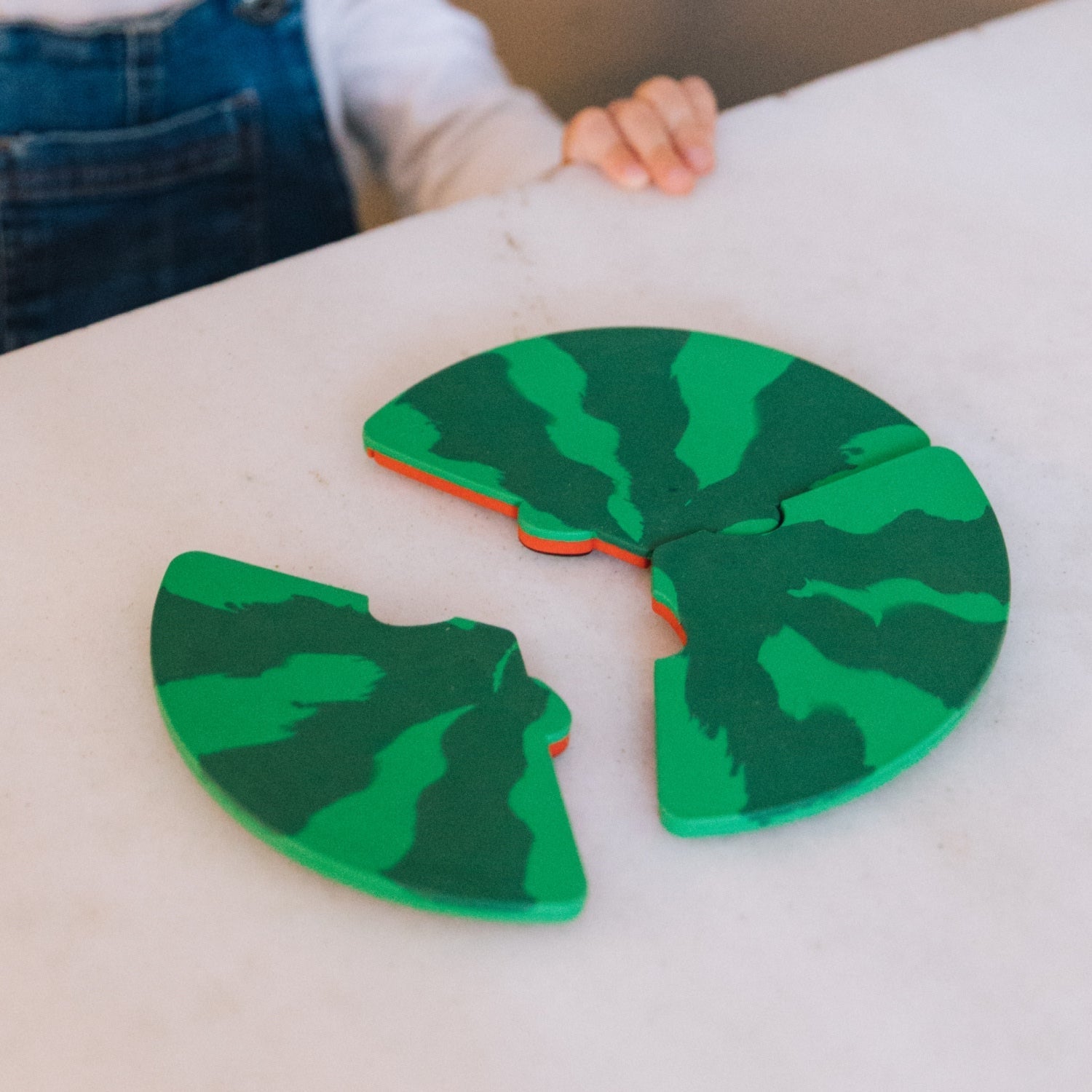 Natural Rubber Baby Puzzle & Teether – Oli & Carol Watermelon | Mucky Wolf