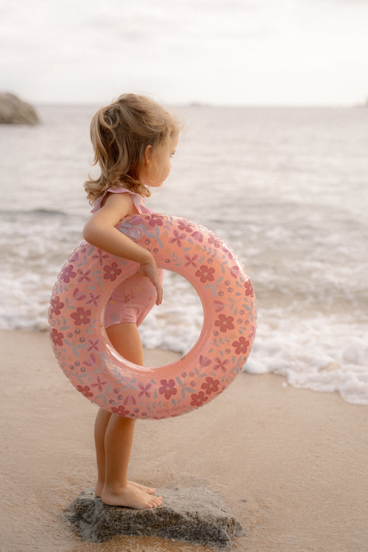 Little Dutch Swimming Ring Pink Flowers 50 cm