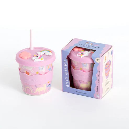 Unicorn Chino Charm Cup 8oz (STRAW INCLUDED)