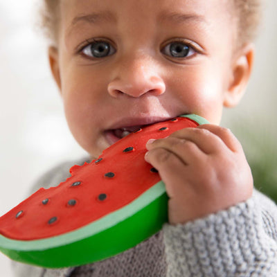 Natural Rubber Watermelon Baby Teether | Oli & Carol | Mucky Wolf