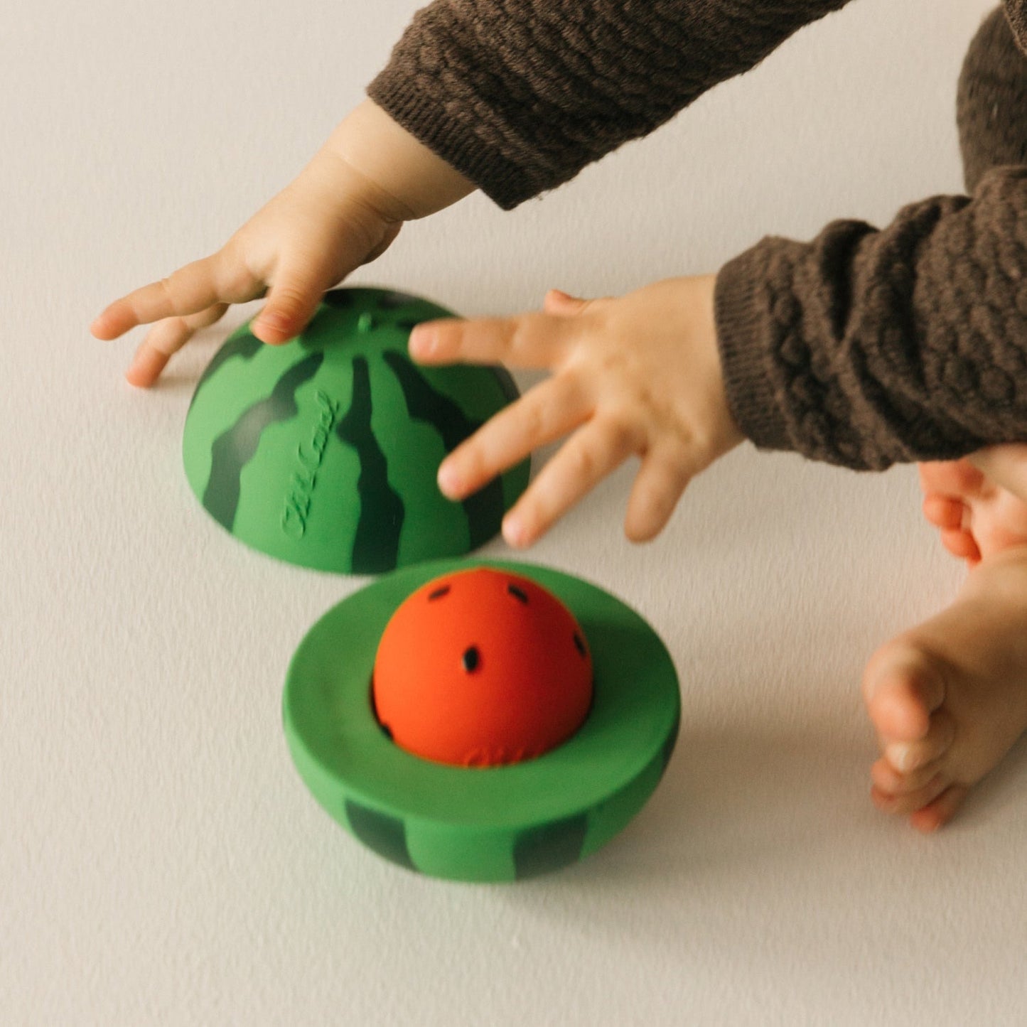 Baby Stacking Toy & Rattle Ball | Natural Rubber – Mucky Wolf